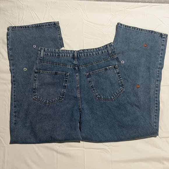 BlueSteel Jeanswear Embroidered Jeans Multicolor Accents Size 42 or 31 waist Den - Picture 7 of 9